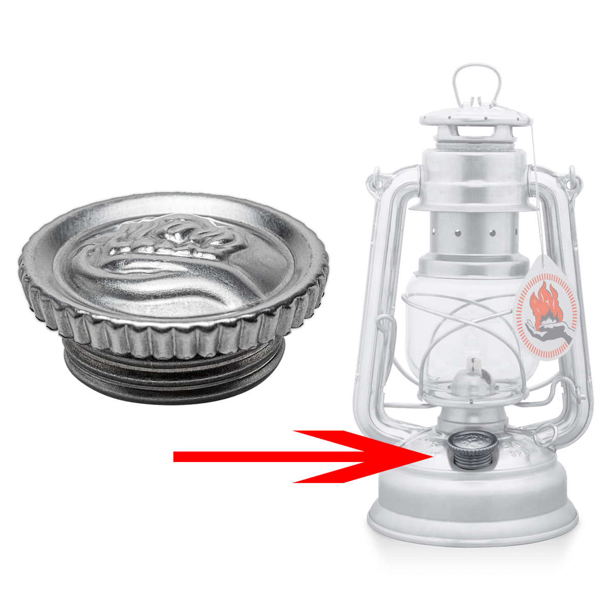 Feuerhand Phụ kiện Nắp Bình Nhiên Liệu Cho Đèn Bão Baby Special 276