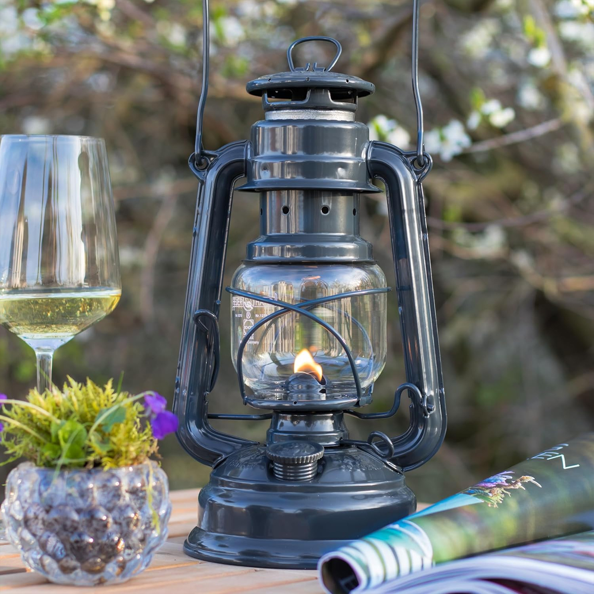 Feuerhands Đèn bão - Đèn Dầu Hurricane Lantern Baby Special 276 - Anthracite Grey