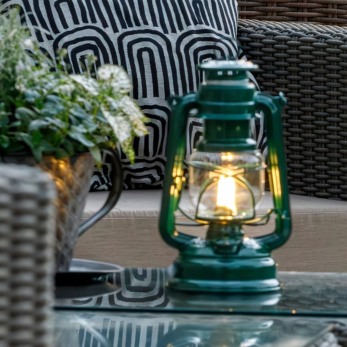 Feuerhands Đèn bão - Đèn Dầu Hurricane Lantern Baby Special 276 - Moss Green