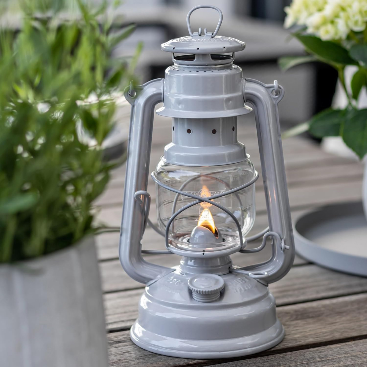 Feuerhands Đèn bão - Đèn dầu Hurricane Lantern Baby Special 276 - Nordic Grey