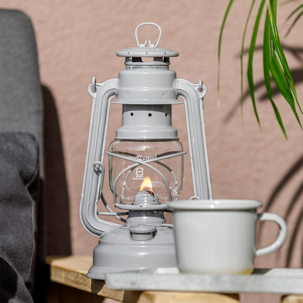 Feuerhands Đèn bão - Đèn dầu Hurricane Lantern Baby Special 276 - Nordic Grey