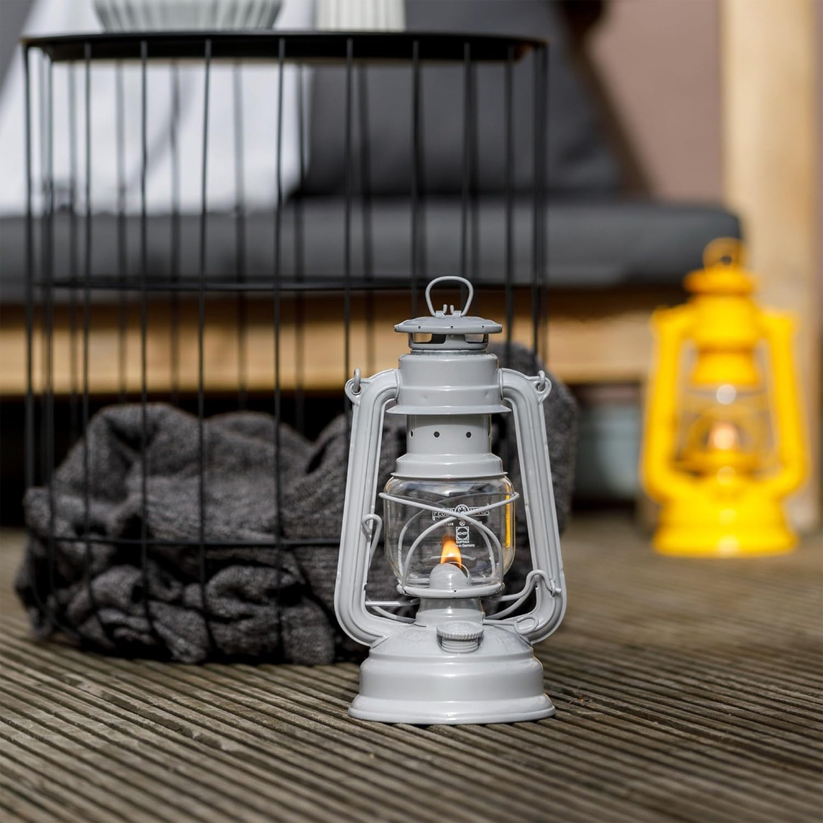 Feuerhands Đèn bão - Đèn dầu Hurricane Lantern Baby Special 276 - Nordic Grey