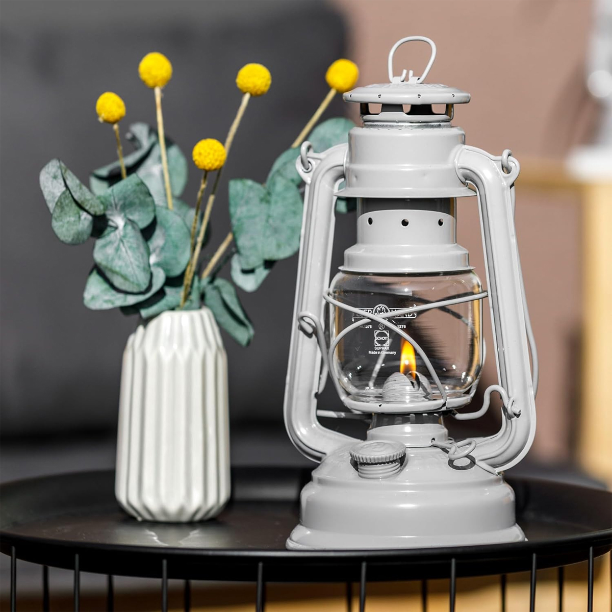 Feuerhands Đèn bão - Đèn dầu Hurricane Lantern Baby Special 276 - Nordic Grey