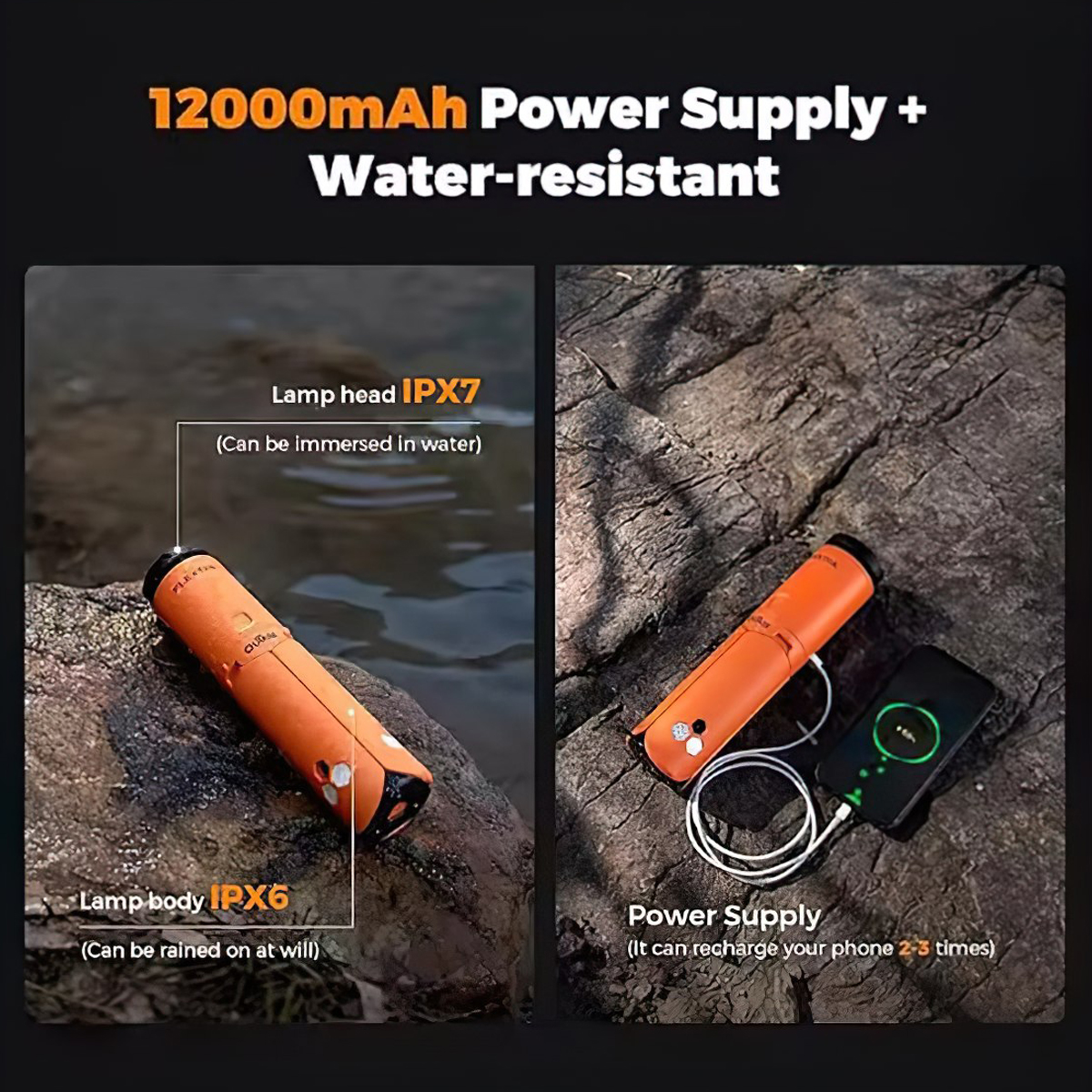 Flextail EVO LANTERN - x OuTask 2-in-1 Đèn Tích Hợp Pin Sạc 12000mAh Đa Năng