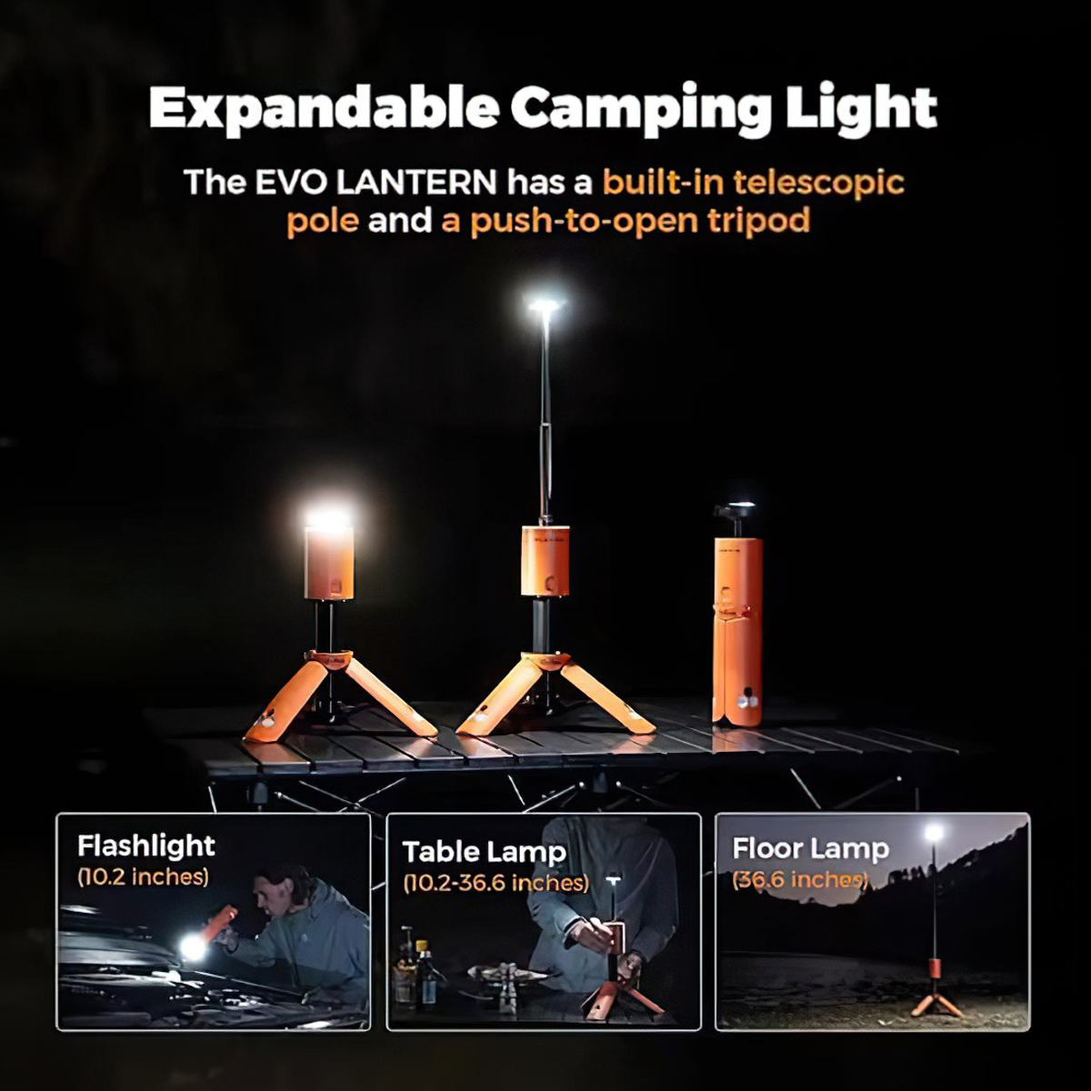 Flextail EVO LANTERN - x OuTask 2-in-1 Đèn Tích Hợp Pin Sạc 12000mAh Đa Năng