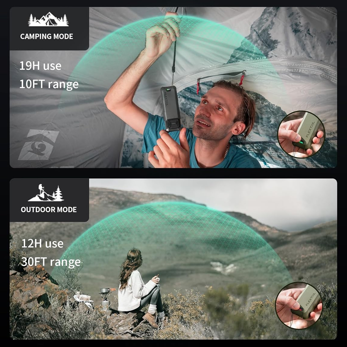 Flextail MAX REPELLER S - 2-in-1 Máy Đuổi Muỗi Sạc Di Động Cắm Trại ( NEW )