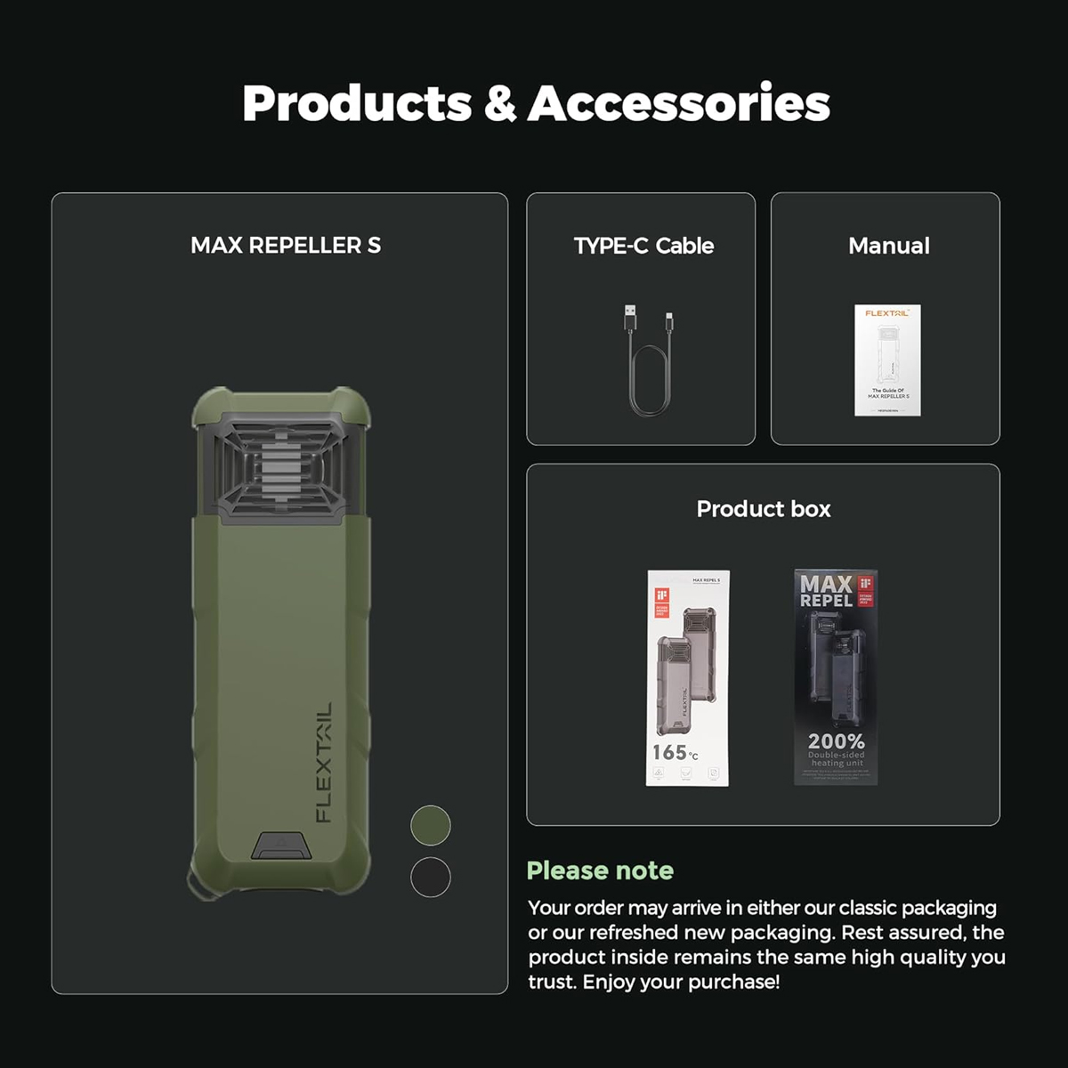 Flextail MAX REPELLER S - 2-in-1 Máy Đuổi Muỗi Sạc Di Động Cắm Trại ( NEW )