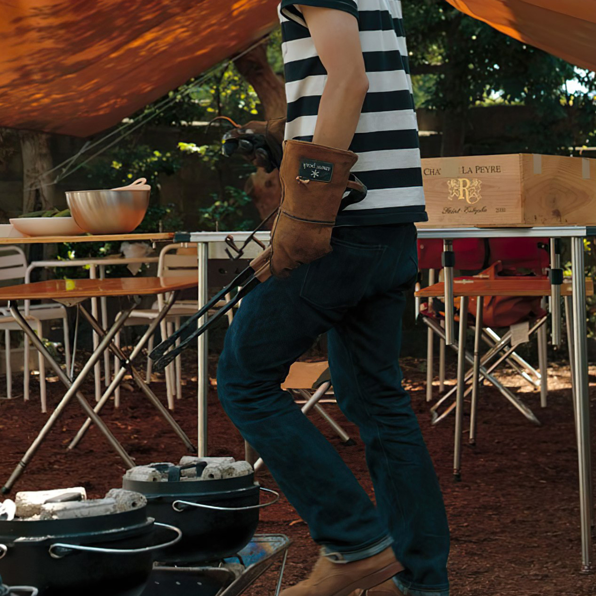 Găng Cắm Trại Du Lịch Tay Snowpeak Fire Side Gloves