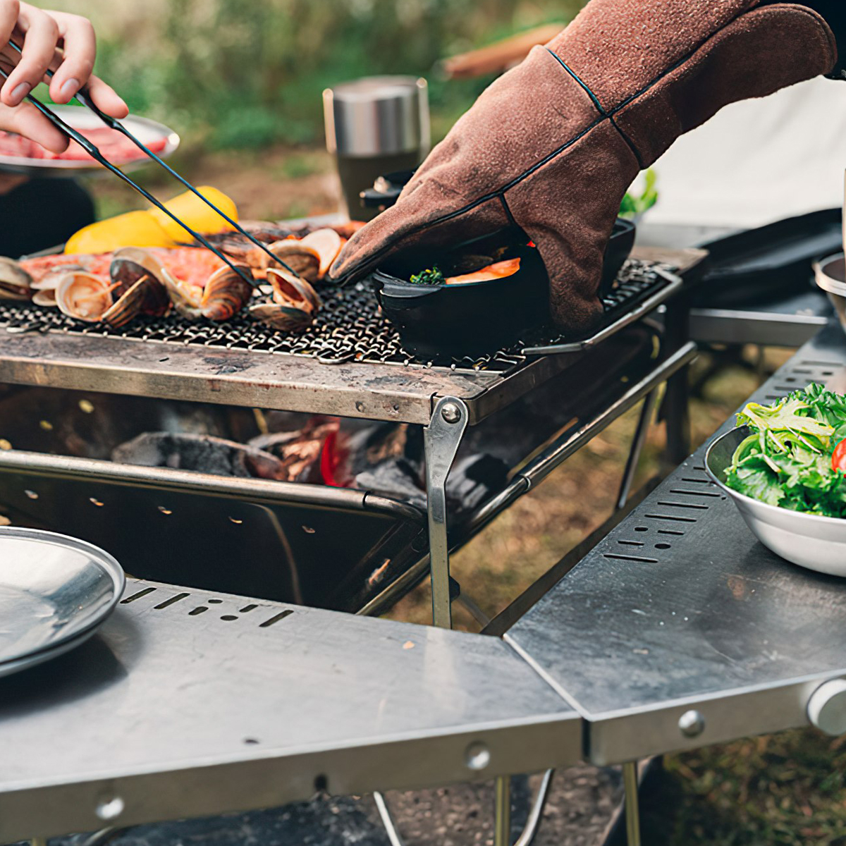 Găng Cắm Trại Du Lịch Tay Snowpeak Fire Side Gloves