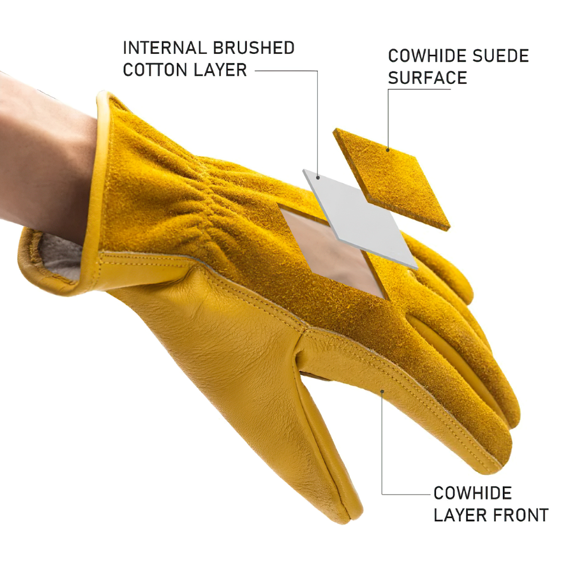 Naturehike Găng Tay Cắm Trại Bảo Hộ Da Bò GP-01 NH20FS041