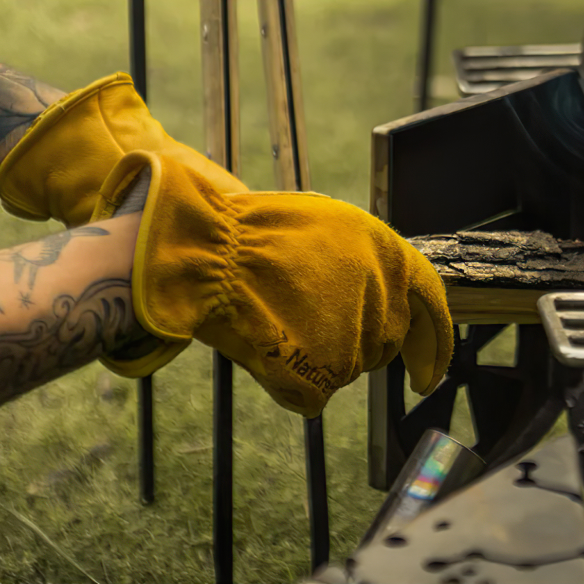 Naturehike Găng Tay Cắm Trại Bảo Hộ Da Bò GP-01 NH20FS041