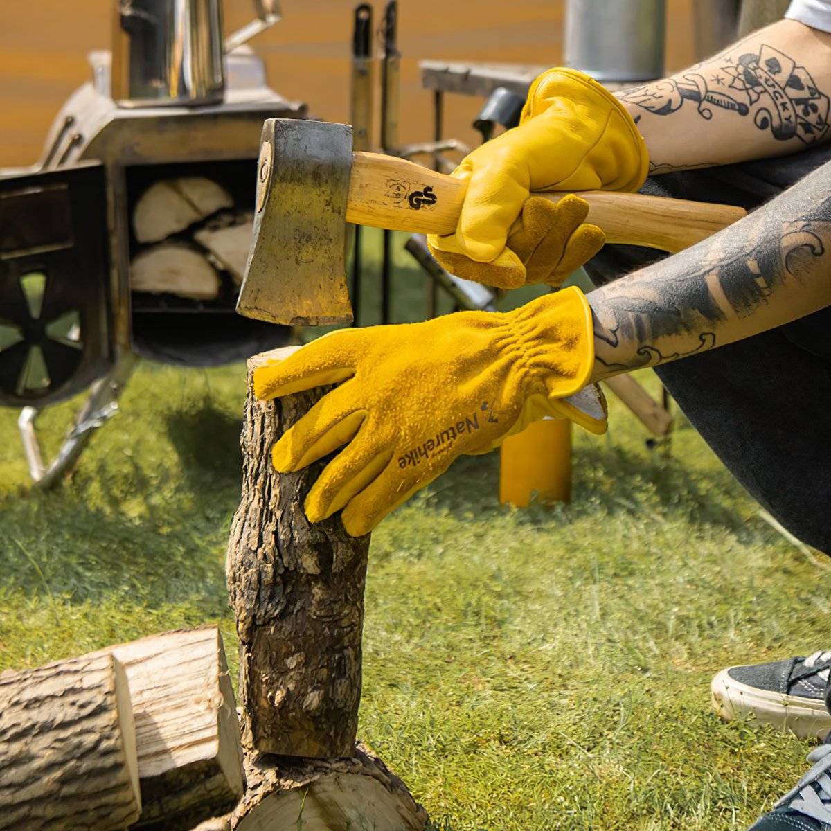 Naturehike Găng Tay Cắm Trại Bảo Hộ Da Bò GP-01 NH20FS041