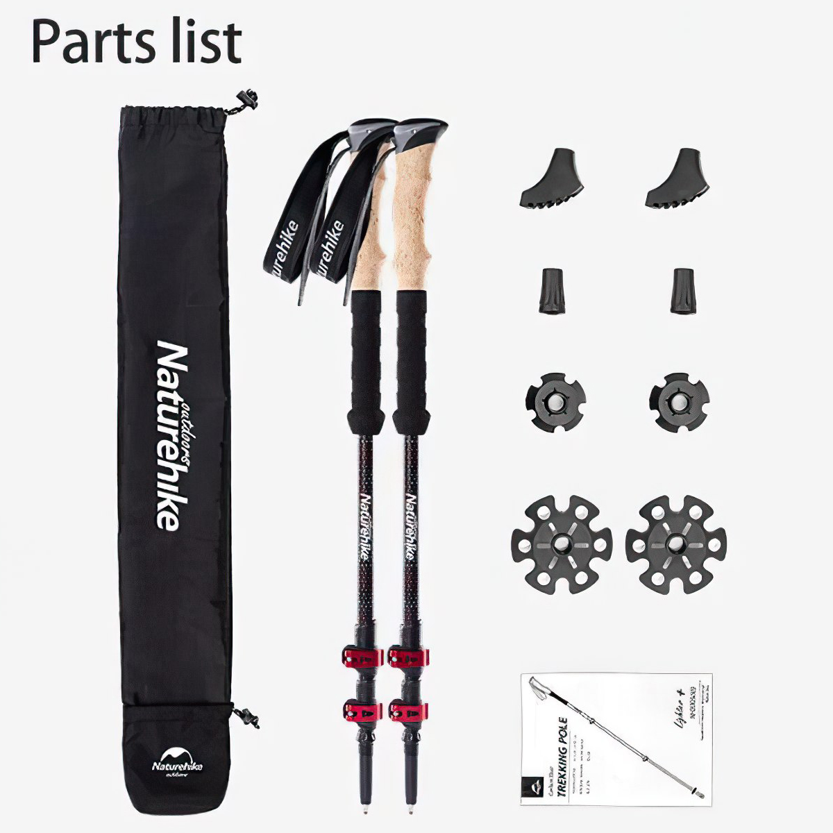 Gậy Leo Núi Bằng Sợi Carbon Naturehike (1 cặp)