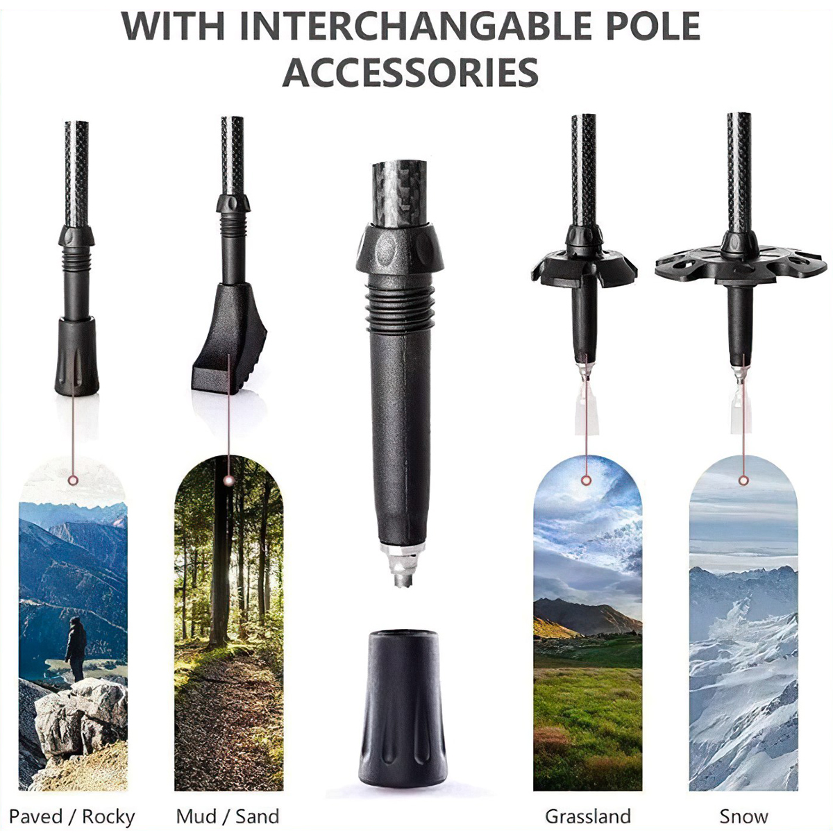 Gậy Leo Núi Bằng Sợi Carbon Naturehike (1 cặp)