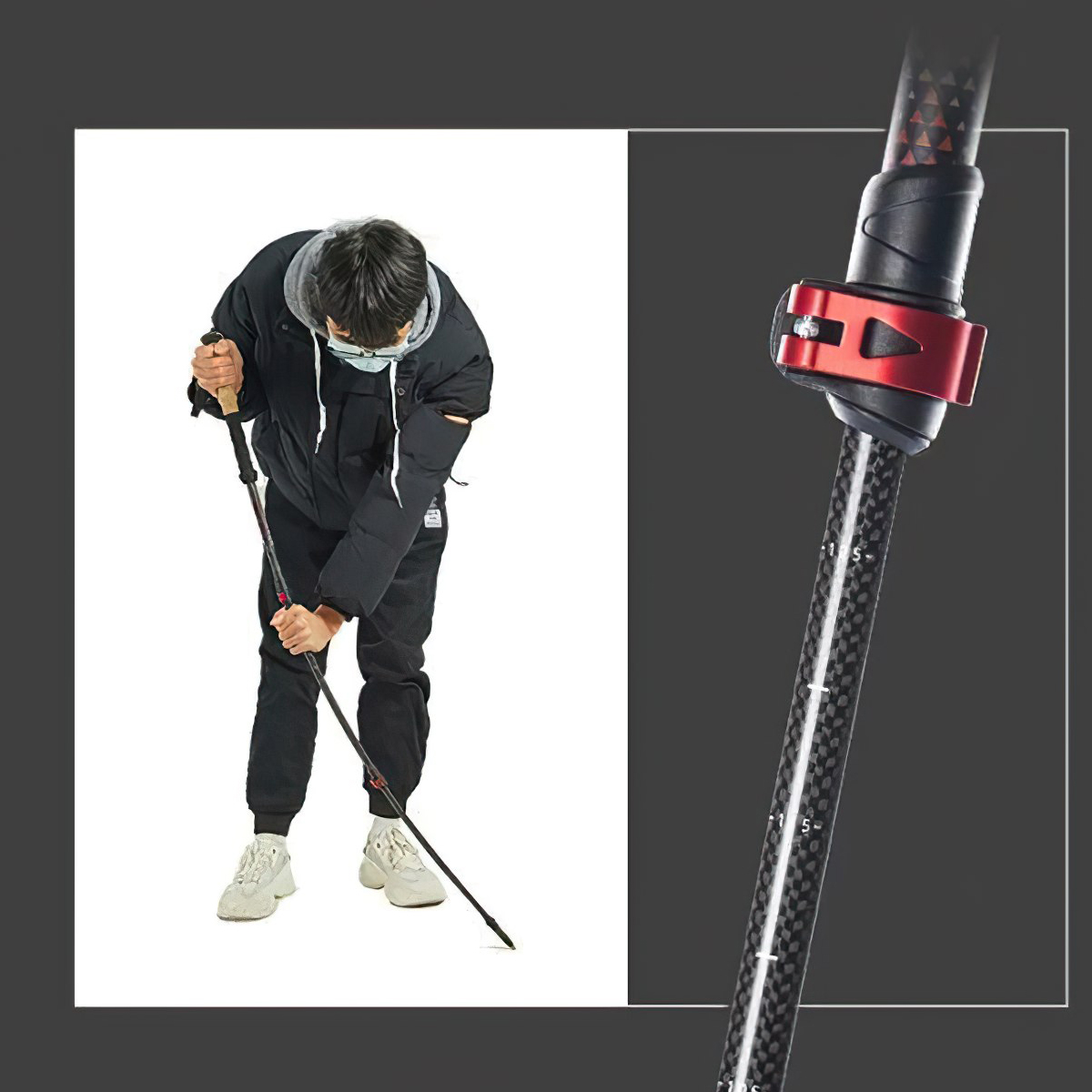 Gậy Leo Núi Bằng Sợi Carbon Naturehike (1 cặp)