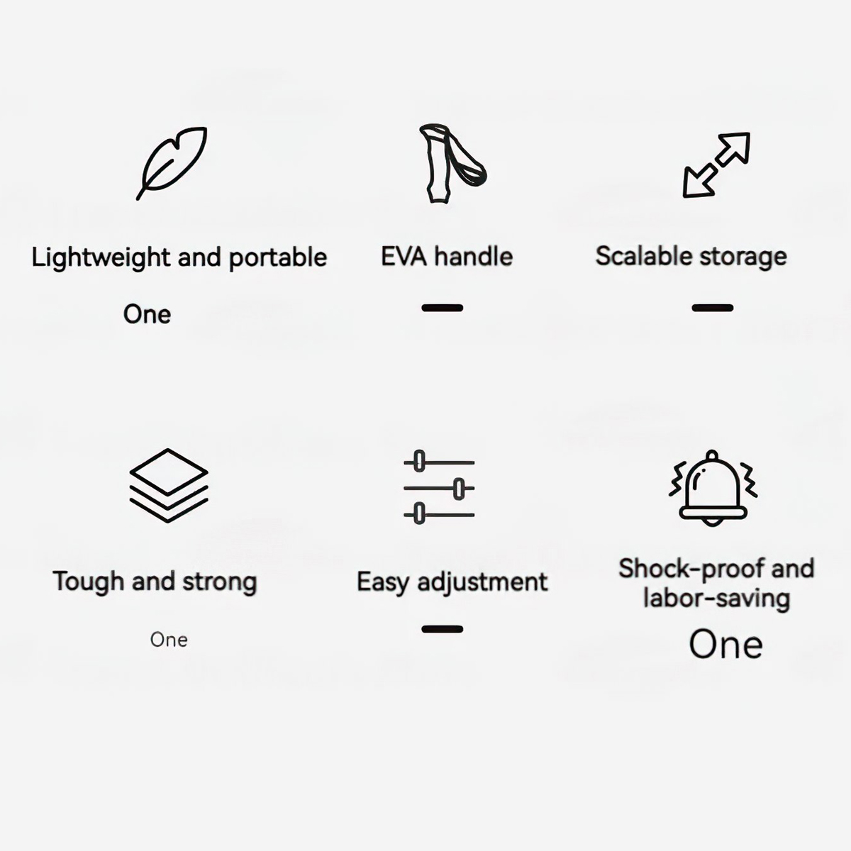 BLACKDOG Bộ 2 Gậy Leo Núi Hợp Kim Nhôm Rút Gọn - 135cm