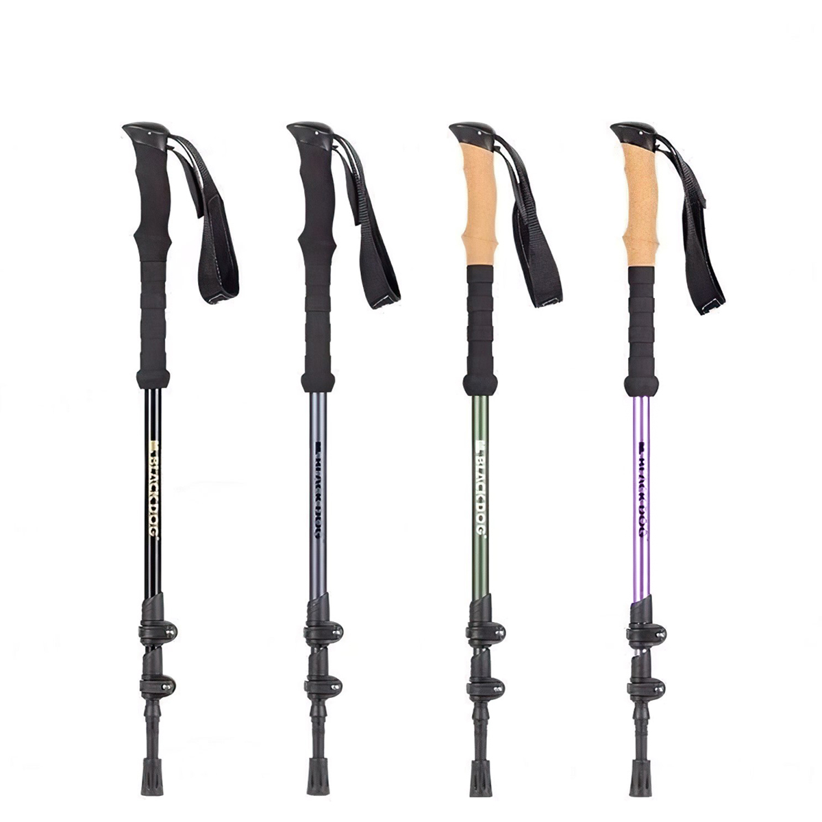 BLACKDOG Bộ 2 Gậy Leo Núi Hợp Kim Nhôm Rút Gọn - 135cm