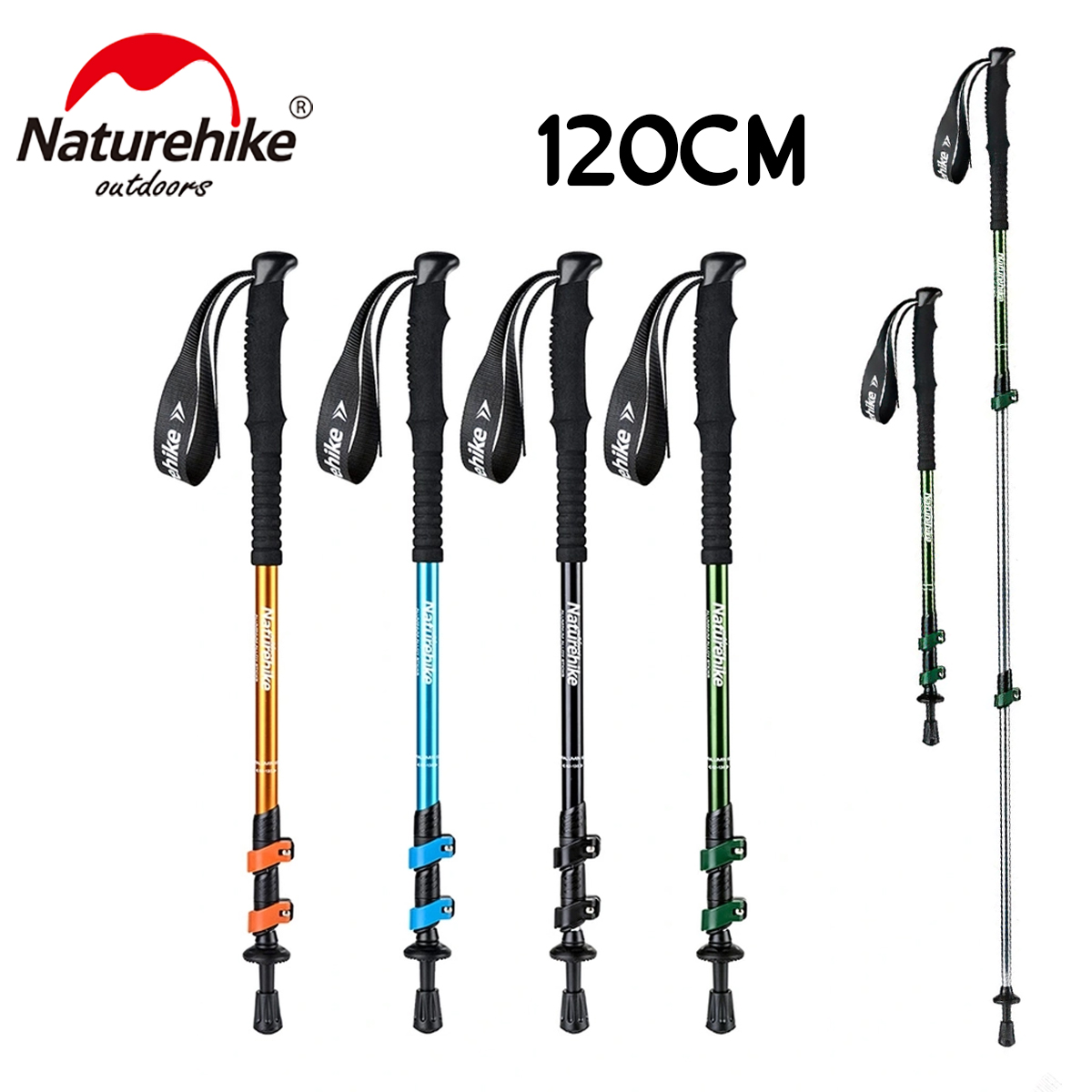 Gậy Leo Núi Hợp Kim Nhôm Rút Gọn Naturehike Trekking Pole - 120cm