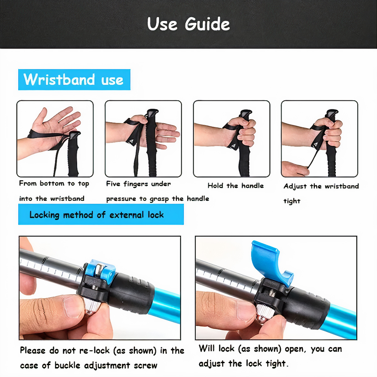 Gậy Leo Núi Hợp Kim Nhôm Rút Gọn Naturehike Trekking Pole - 120cm