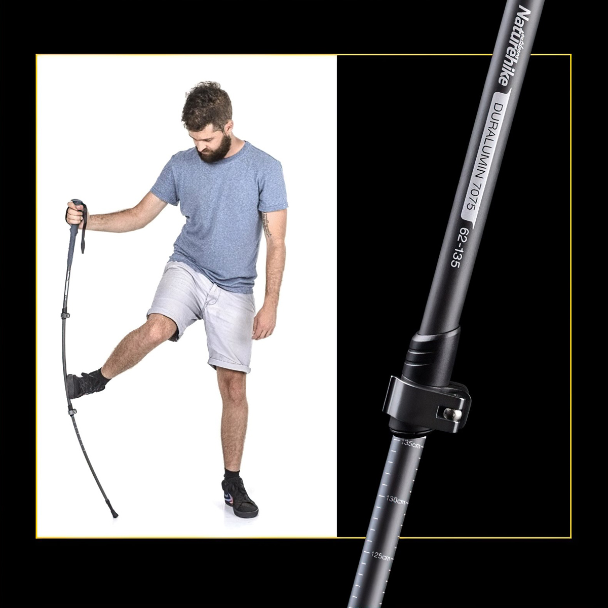 Naturehike Gậy Leo Núi Nhôm 7075 Cắm Trại ( ST03 3-Node 7075 AL Trekking pole )