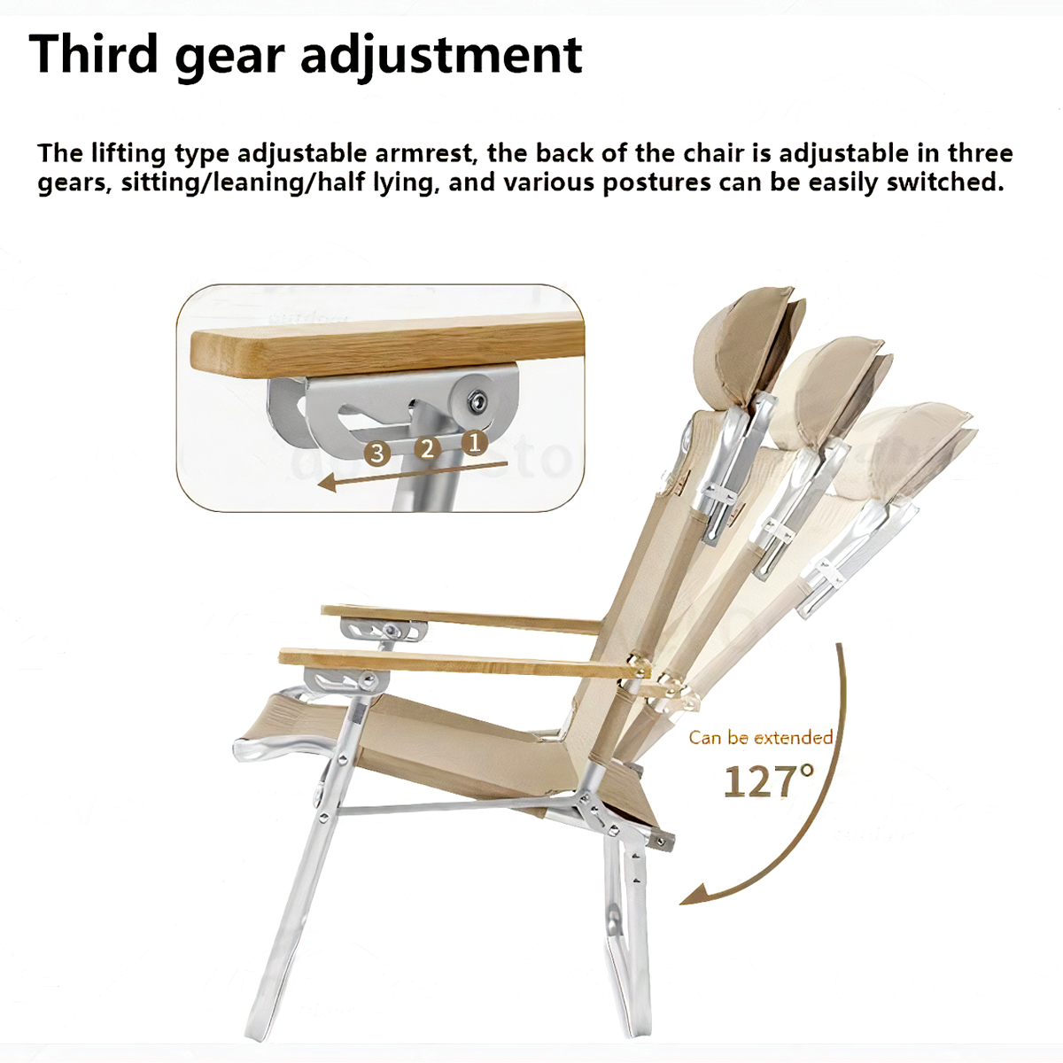 Ghế cắm trại điều chỉnh được TY11 outdoor adjustable bolster chair