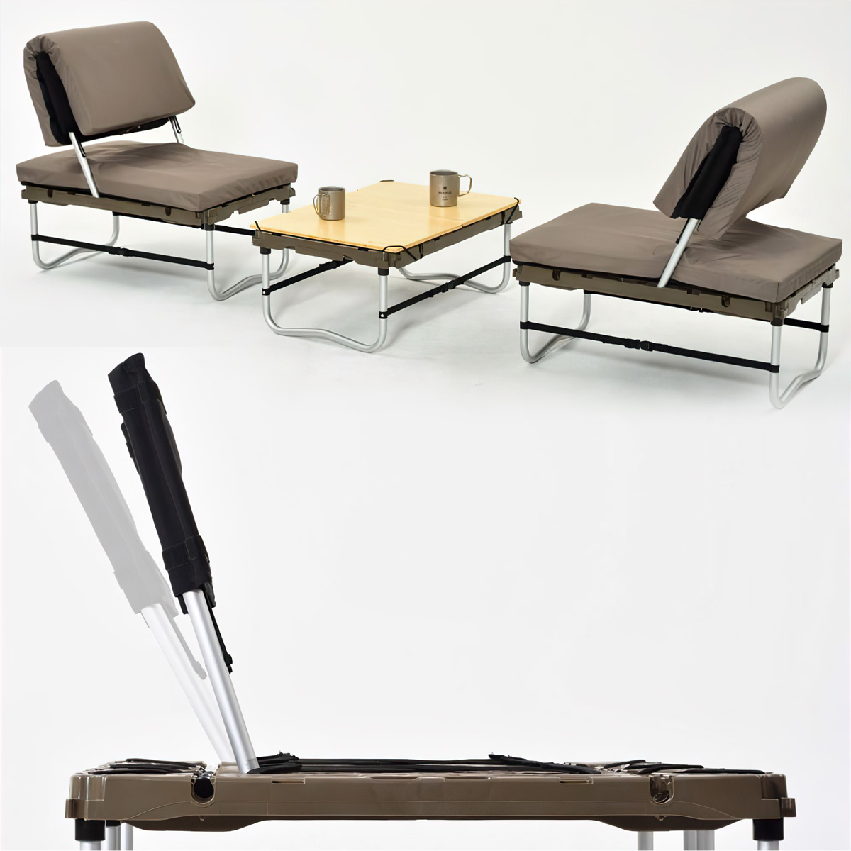 Ghế Cắm Trại Du Lịch Snowpeak Campfield Futon Starter Set