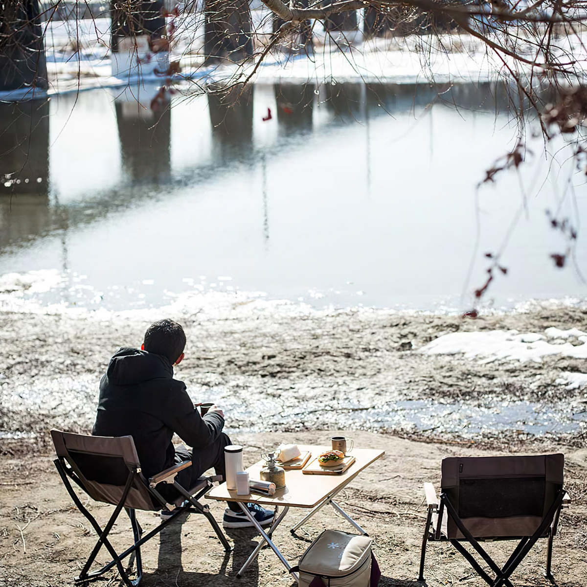 Ghế Cắm Trại Du Lịch Snowpeak Luxury Low Beach Chair