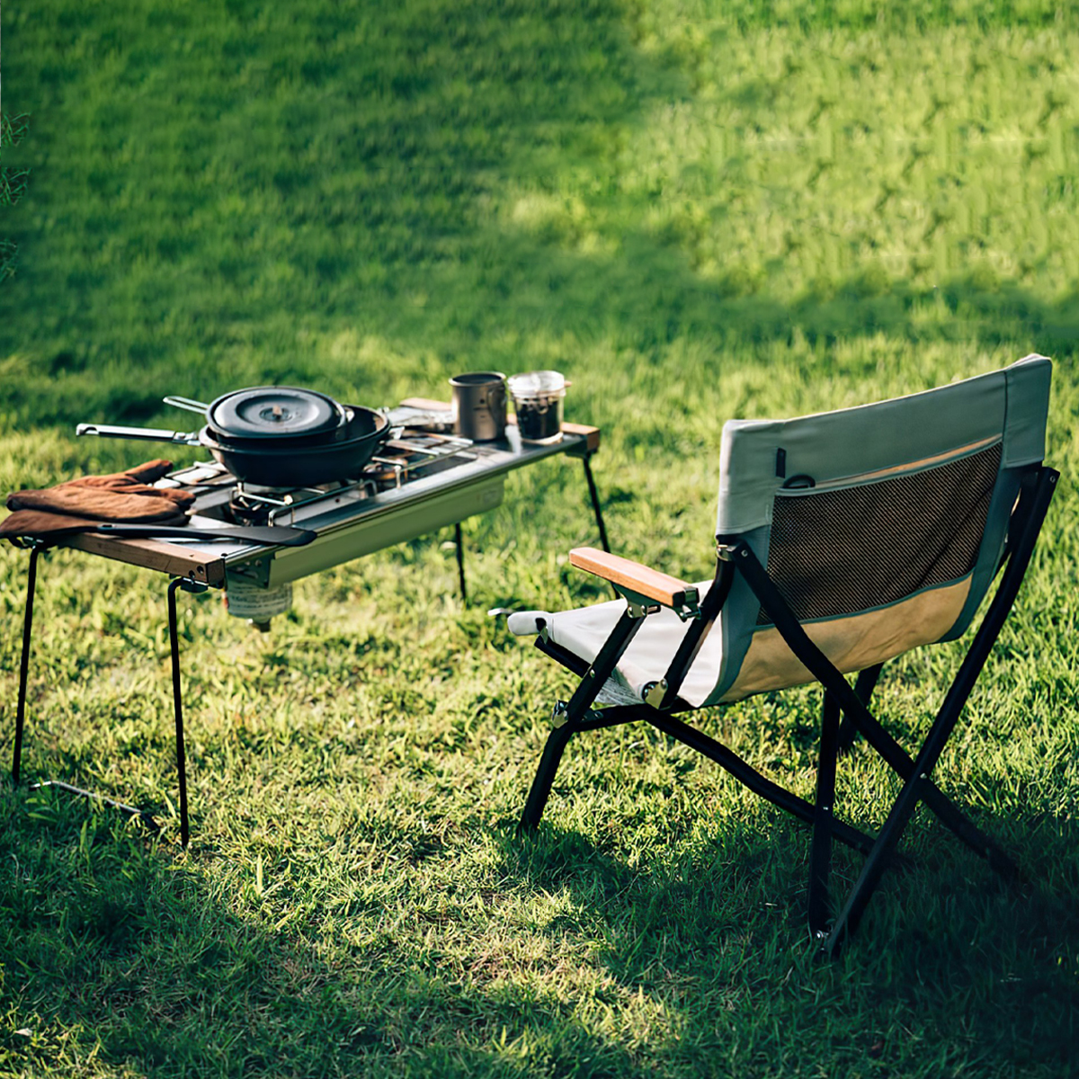 Ghế Cắm Trại Du Lịch Snowpeak Luxury Low Beach Chair