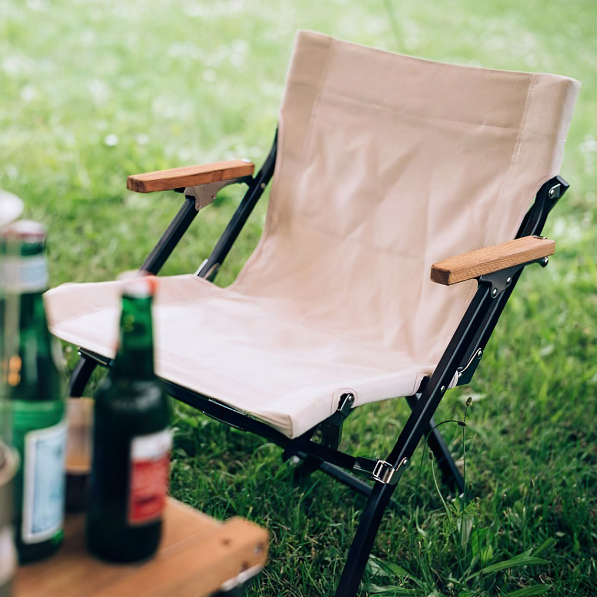 Ghế Cắm Trại Du Lịch Snowpeak Luxury Low Beach Chair