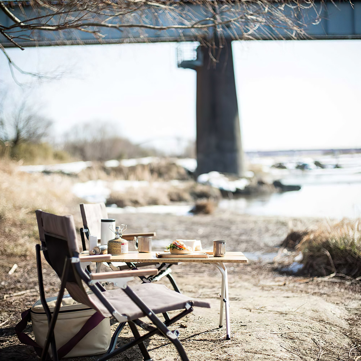 Ghế Cắm Trại Du Lịch Snowpeak Luxury Low Beach Chair