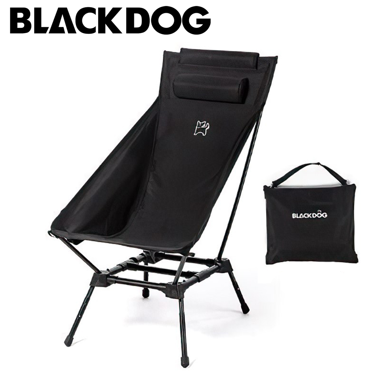 Ghế Cắm Trại Xếp Gọn Tựa Đầu Blackdog