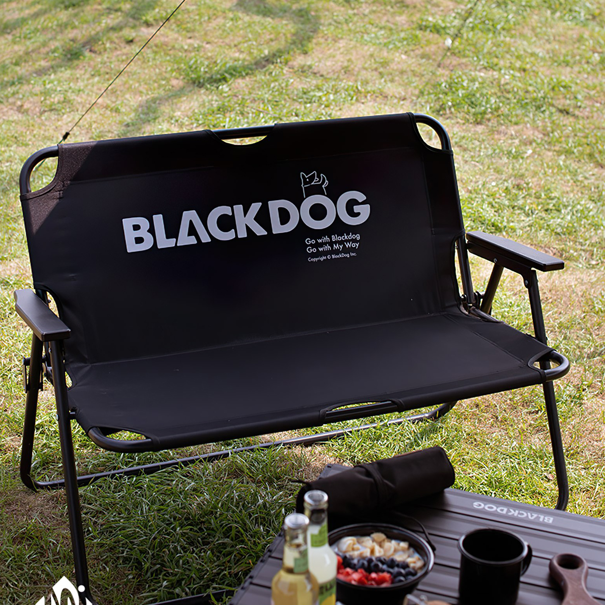 Ghế Đôi Cắm Trại Du Lịch Xếp Gọn Blackdog Double Folding Chair