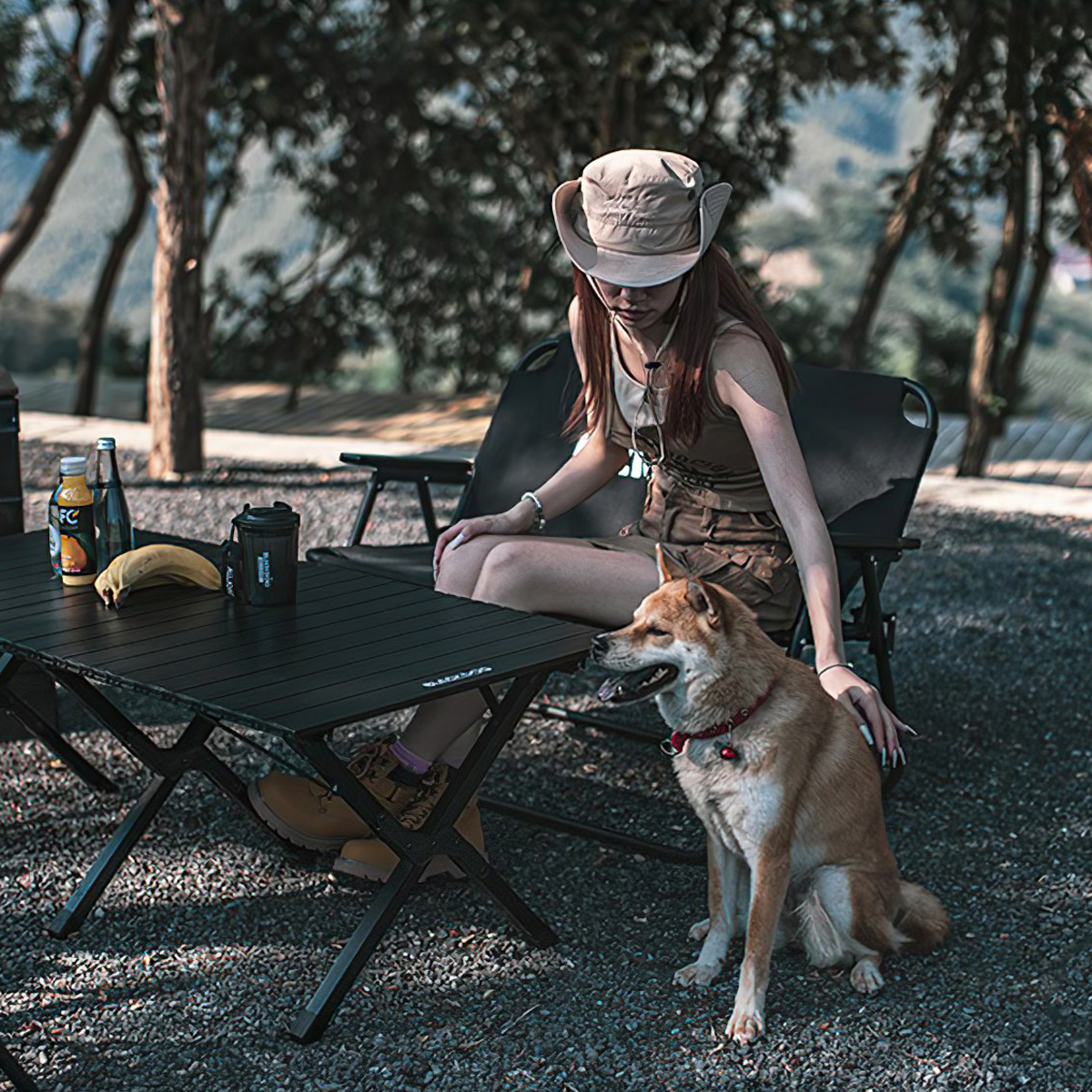 Ghế Đôi Cắm Trại Du Lịch Xếp Gọn Blackdog Double Folding Chair