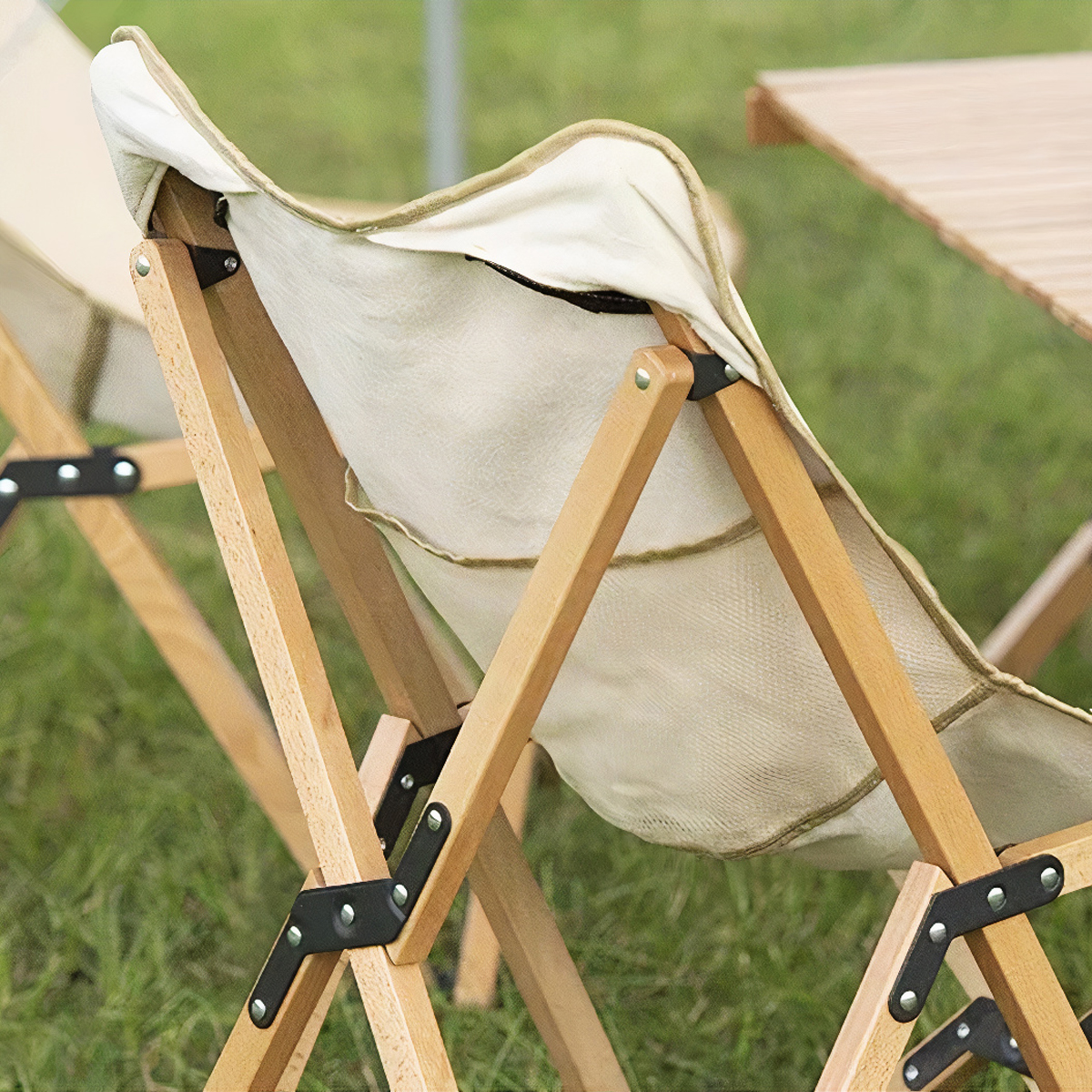 Naturehike NH19JJ008 Ghế Gấp Cắm Trại Khung Gỗ Phong Cách Vintage