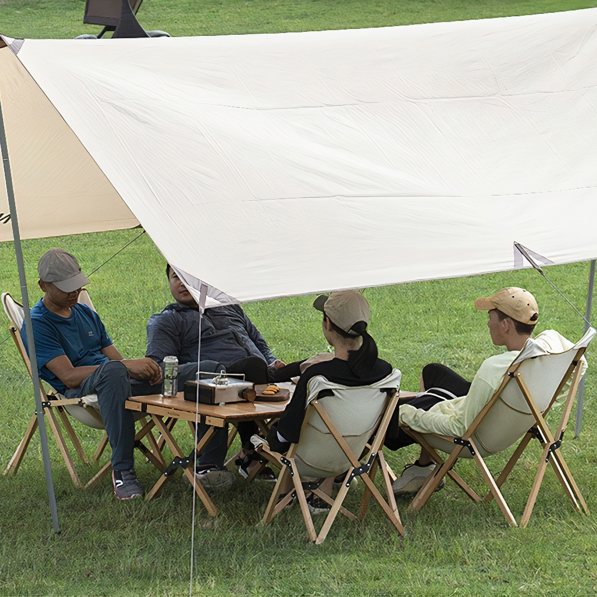 Naturehike NH19JJ008 Ghế Gấp Cắm Trại Khung Gỗ Phong Cách Vintage