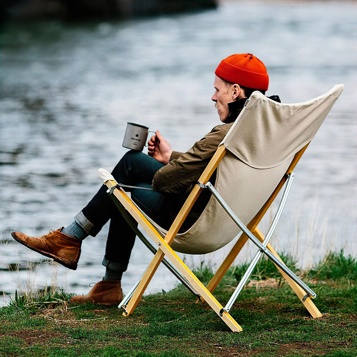 Ghế Gấp Gọn Có Tựa Lưng Cắm Trại Du Lịch Snowpeak Take Chair Long