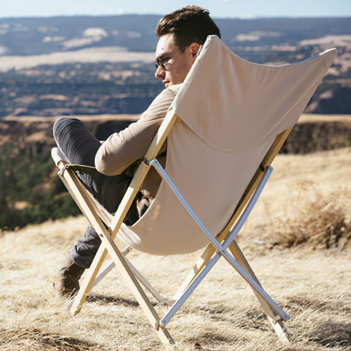 Ghế Gấp Gọn Có Tựa Lưng Cắm Trại Du Lịch Snowpeak Take Chair Long