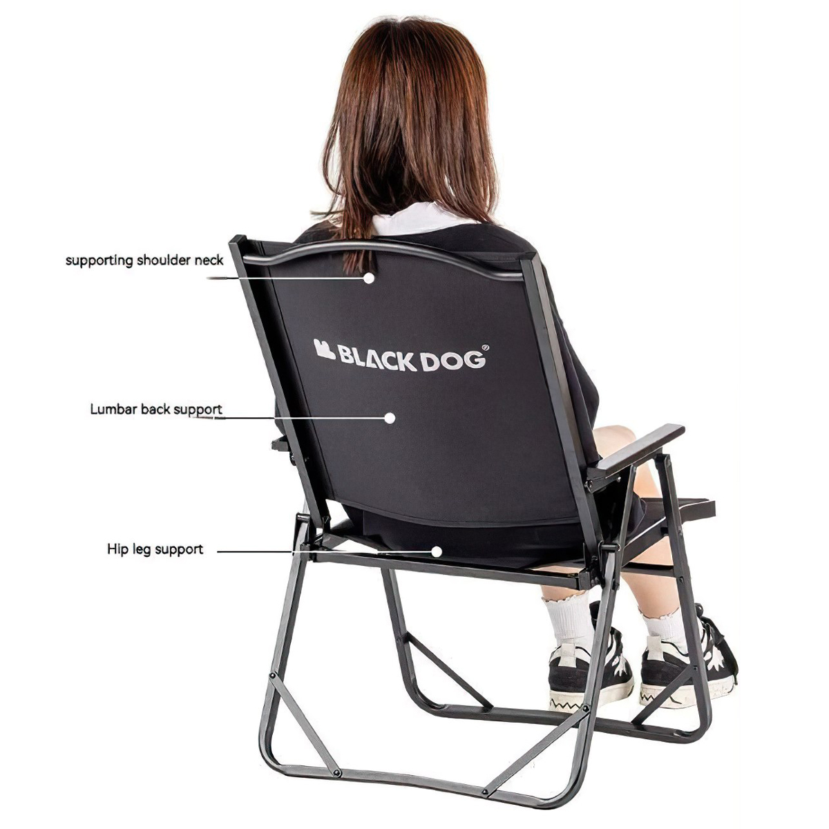 Ghế Gấp Tựa Lưng cắm trại BlackDog CBD2300JJ010