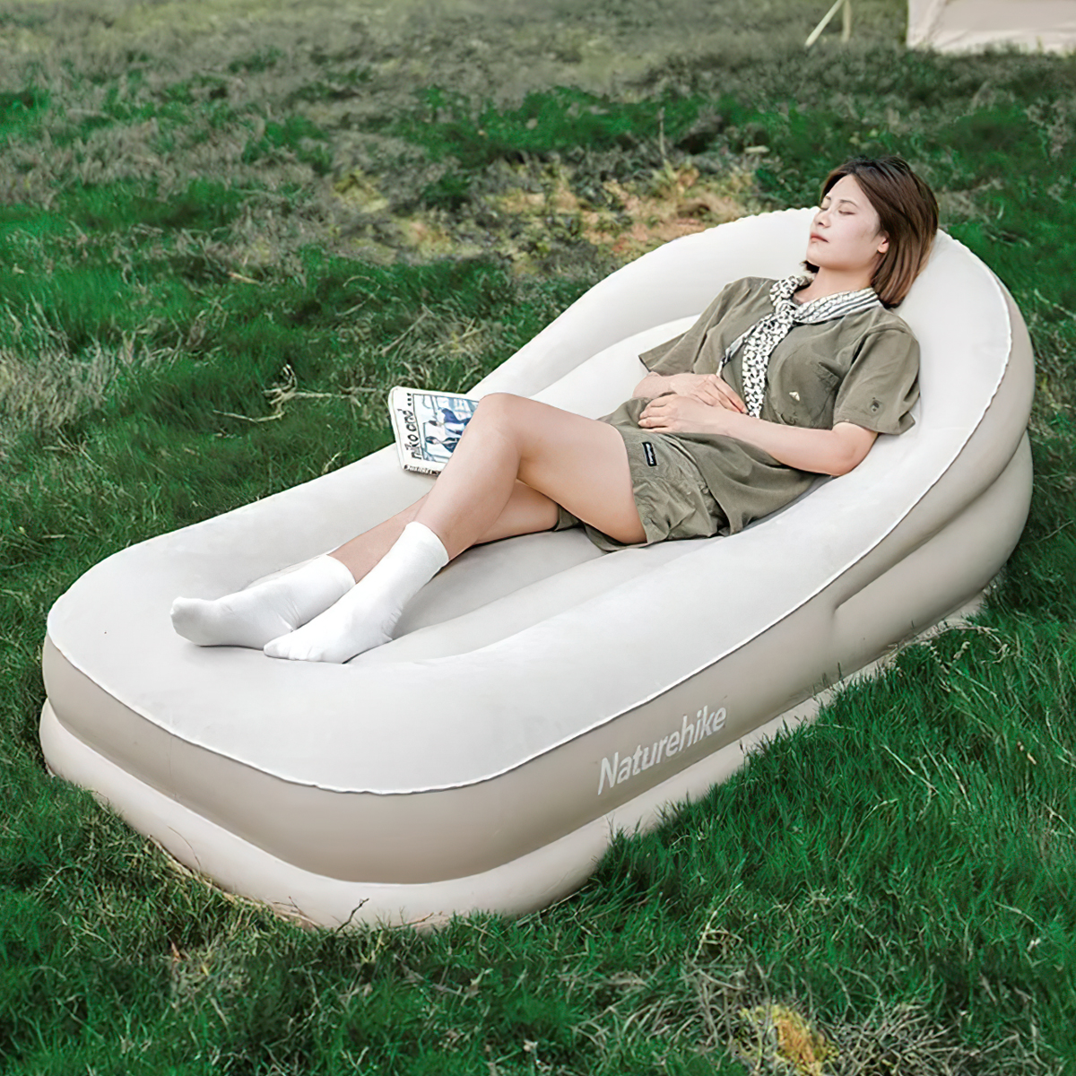 Naturehike CNK2300DZ020 Ghế Sofa Bơm Hơi Có Tích Hợp Bơm Sạc Pin