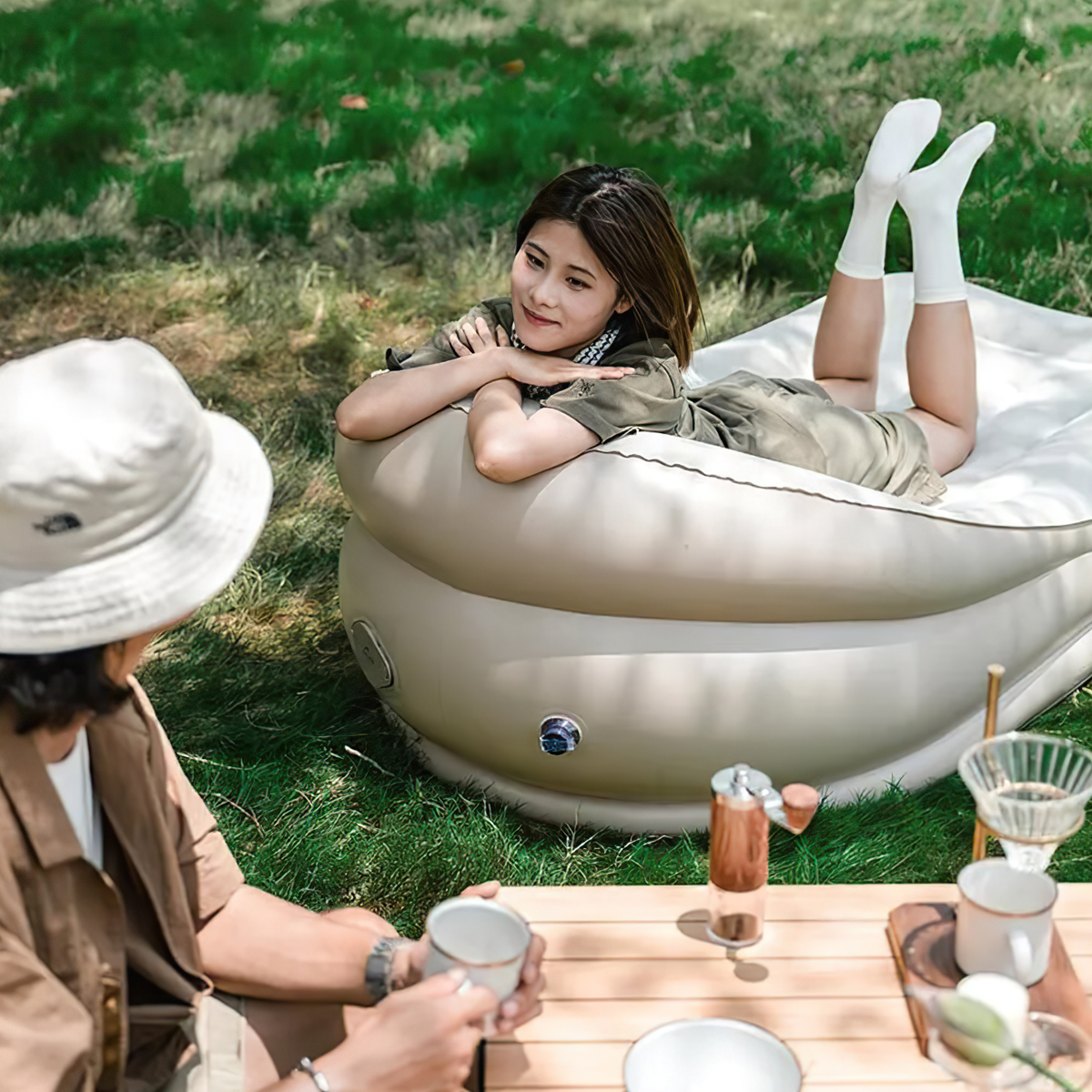 Naturehike CNK2300DZ020 Ghế Sofa Bơm Hơi Có Tích Hợp Bơm Sạc Pin