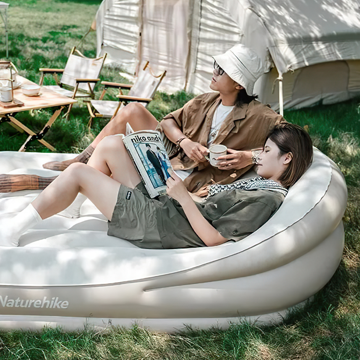 Naturehike CNK2300DZ020 Ghế Sofa Bơm Hơi Có Tích Hợp Bơm Sạc Pin