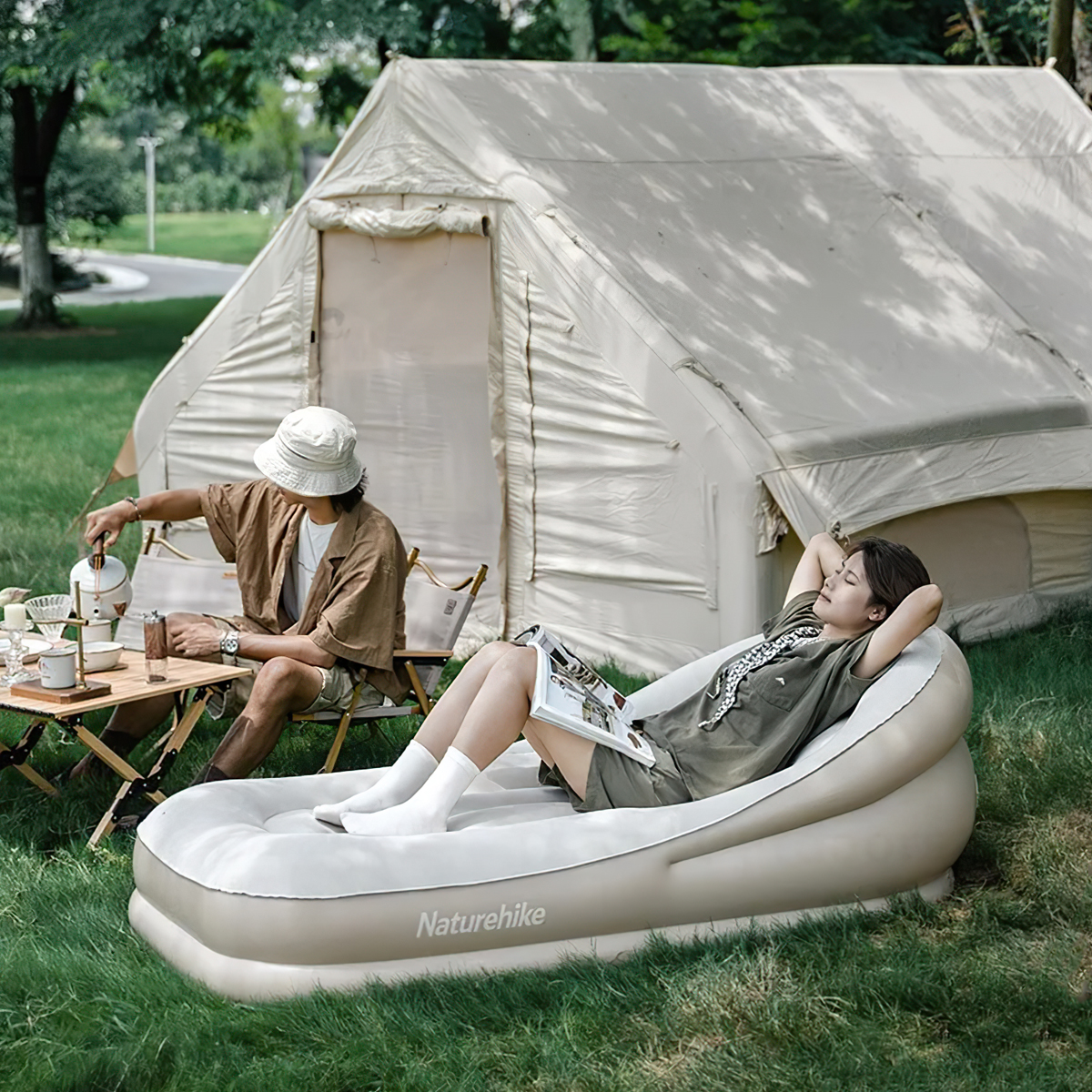 Naturehike CNK2300DZ020 Ghế Sofa Bơm Hơi Có Tích Hợp Bơm Sạc Pin