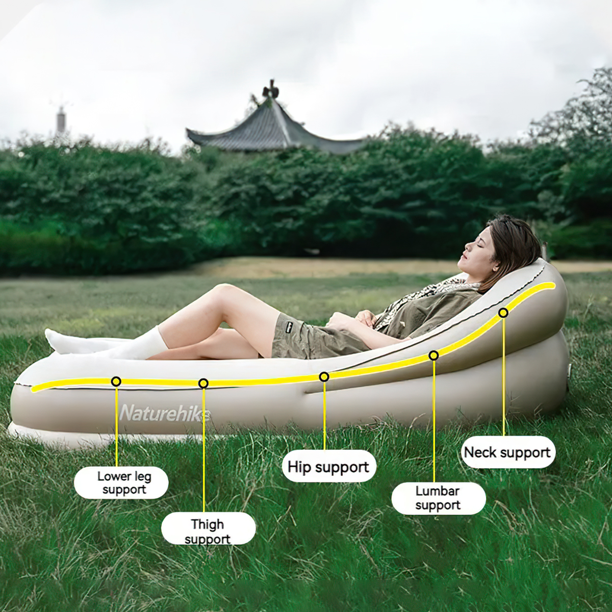 Naturehike CNK2300DZ020 Ghế Sofa Bơm Hơi Có Tích Hợp Bơm Sạc Pin