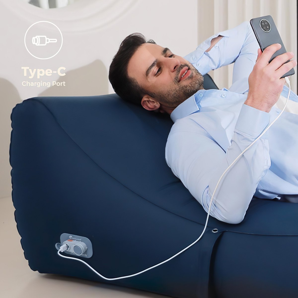 Flextail COZY LOUNGER Ghế sofa bơm hơi tự động cắm trại - One-Key Automatic Inflatable Air Lounger (có pin tích hợp)