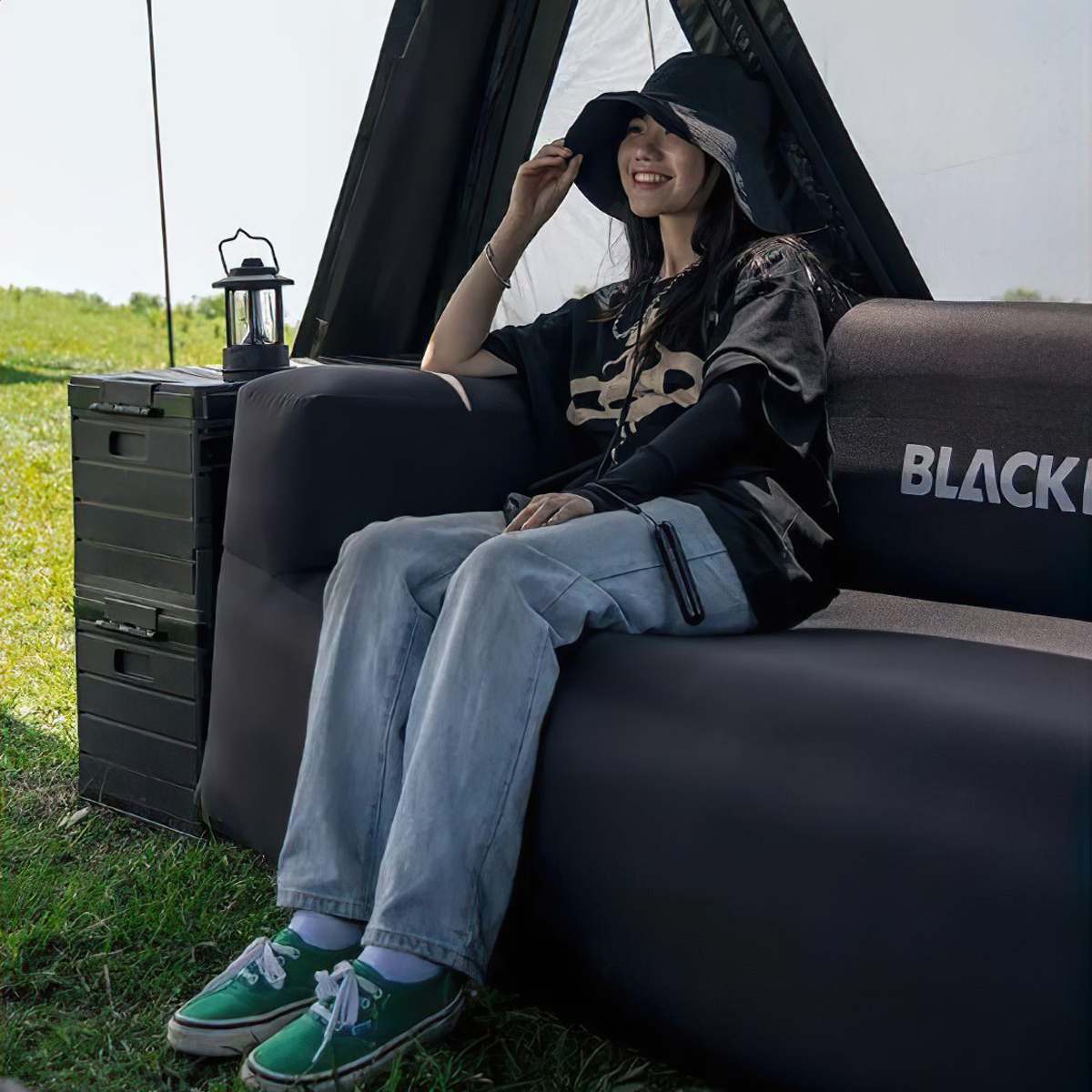 Ghế Sofa Cắm Trại Bơm Hơi Xếp Gọn BlackDog BD-SF001