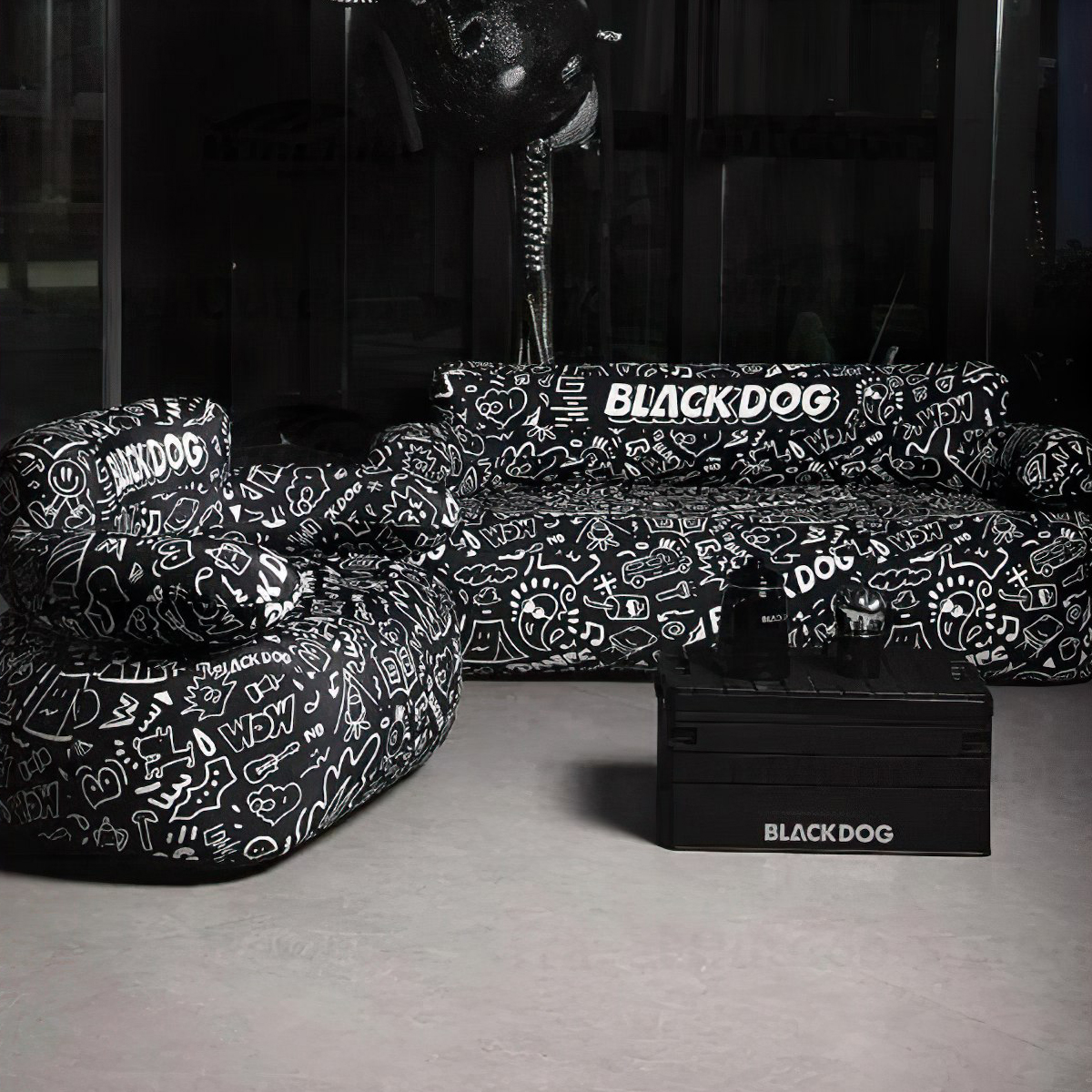 Ghế Sofa Cắm Trại Di Động Có Kèm Bơm BlackDog