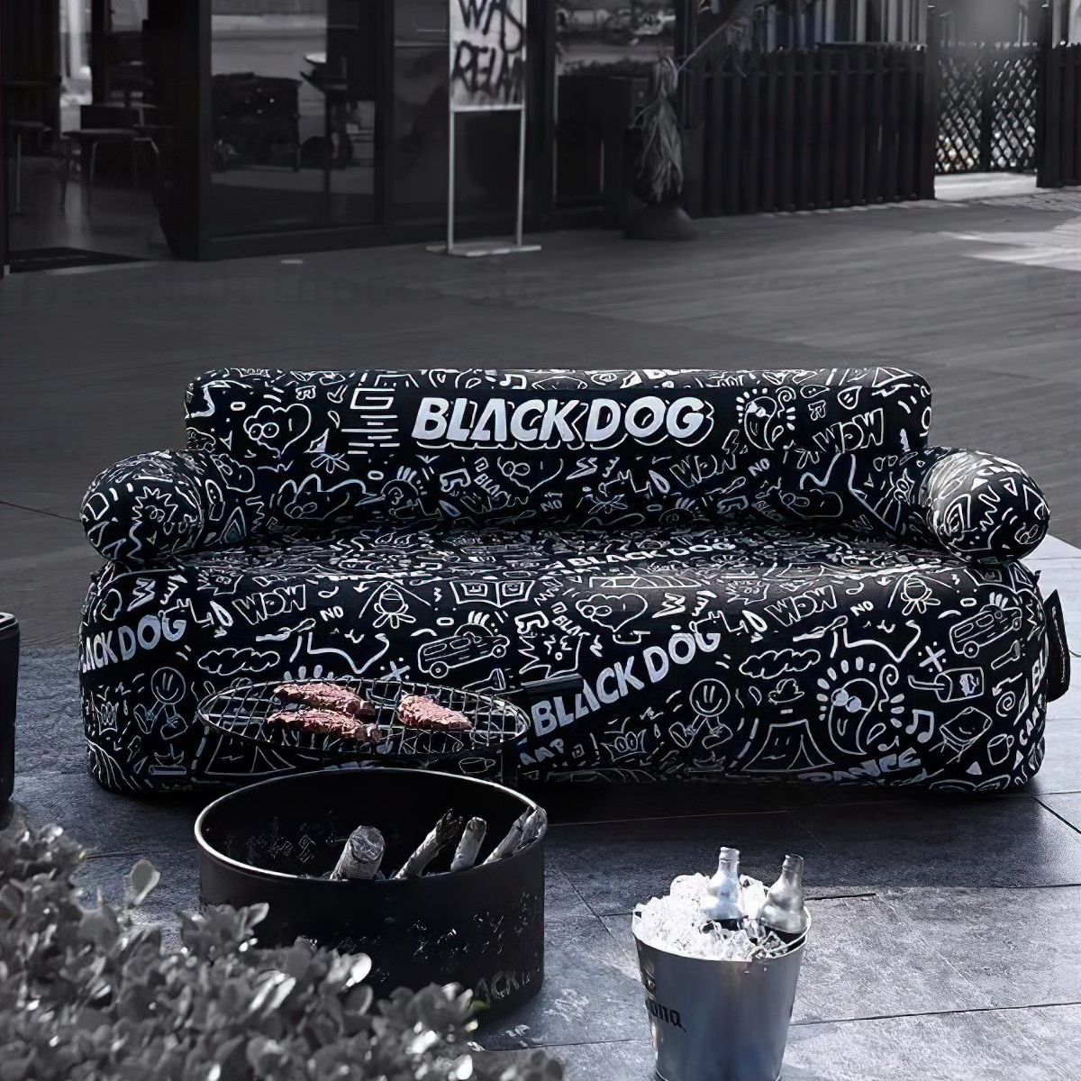 Ghế Sofa Cắm Trại Di Động Có Kèm Bơm BlackDog