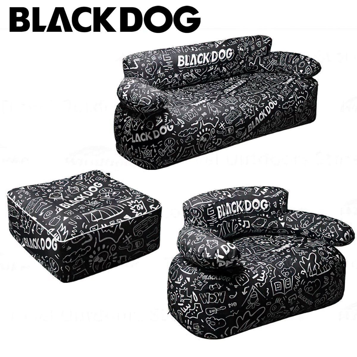 Ghế Sofa Cắm Trại Di Động Có Kèm Bơm BlackDog
