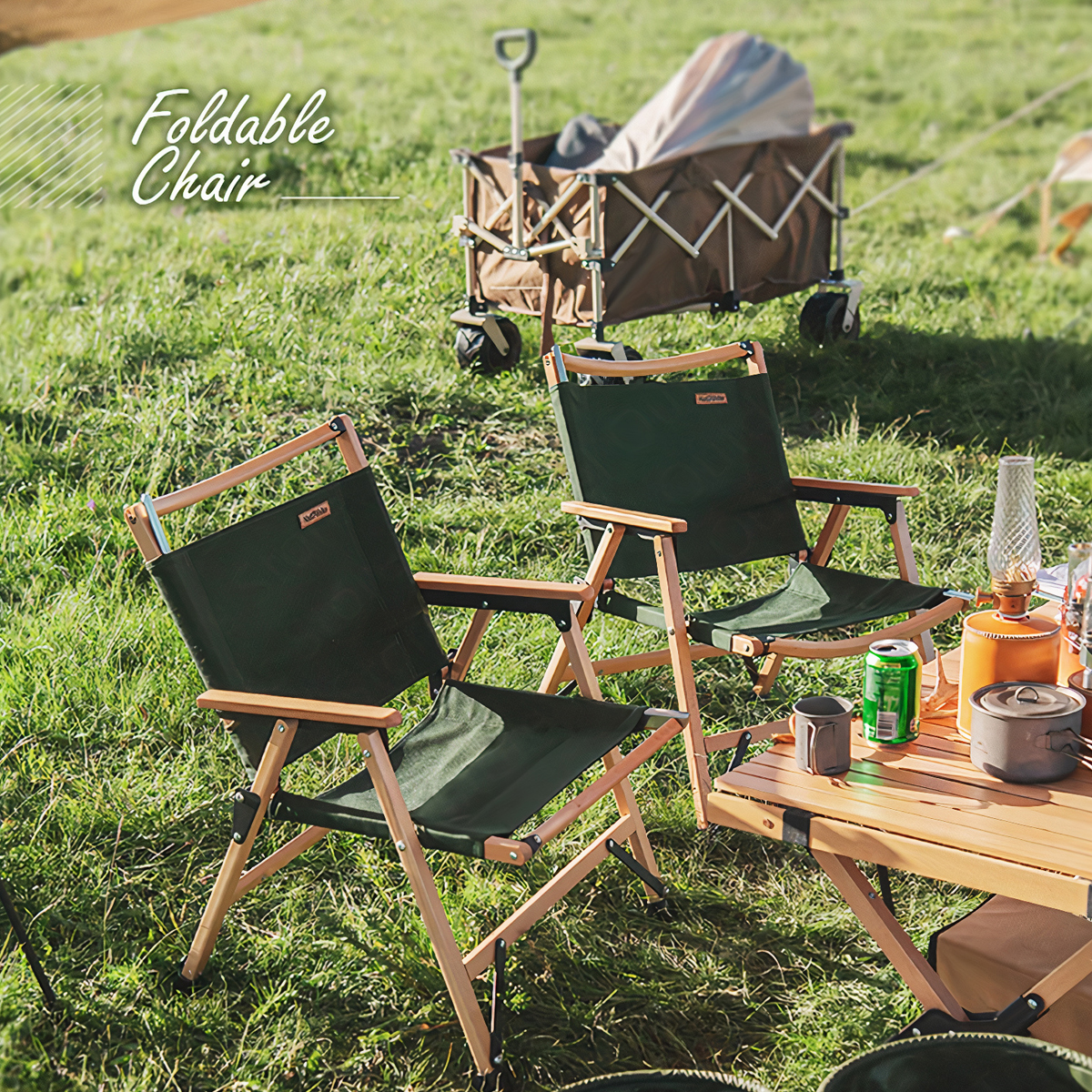 Naturehike Ghế cắm trại thư giãn Glamping gấp gọn