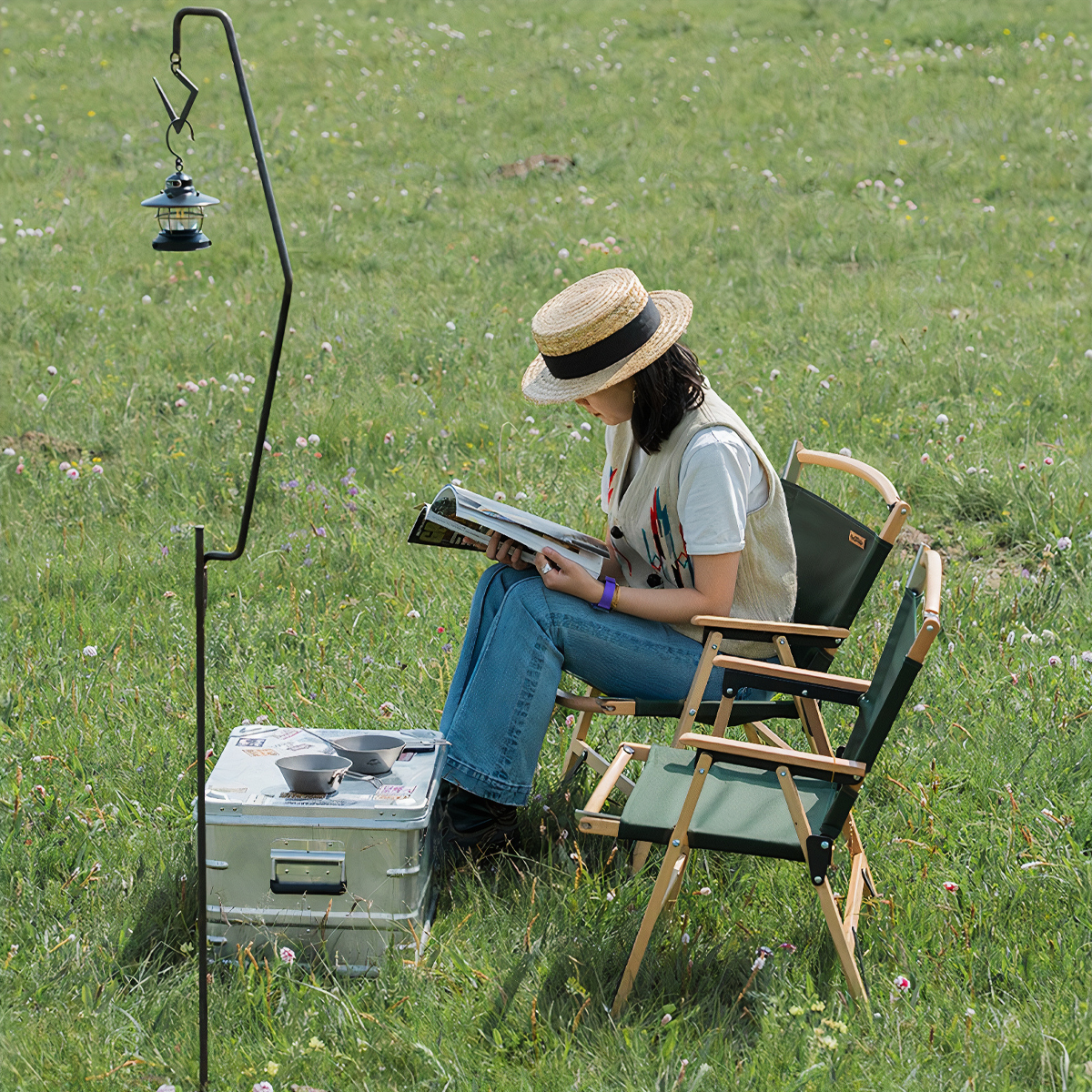 Naturehike Ghế cắm trại thư giãn Glamping gấp gọn